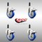 Service Caster 4 Inch 316SS Blue Poly Swivel 7/8 Inch Expanding Stem Caster Set Lock Brake SCC-SS316TTLEX20S414-PPUB-BLUE-78-4 - alternate 4